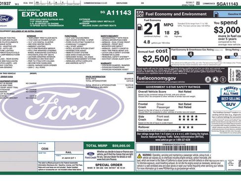 Certified 2025 Ford Explorer Platinum w/ Ultimate Package AWD/4WD image 36