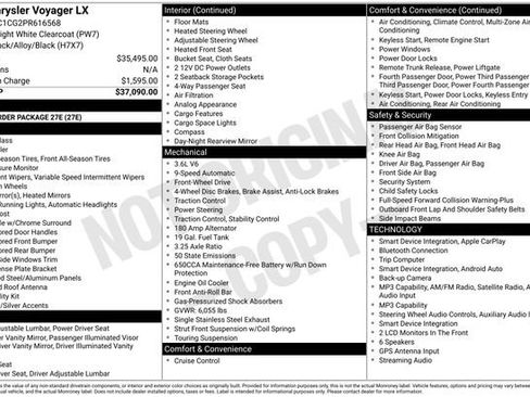 Used 2023 Chrysler Voyager LX FWD image 30