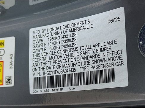 Certified 2025 Honda Accord SE image 34
