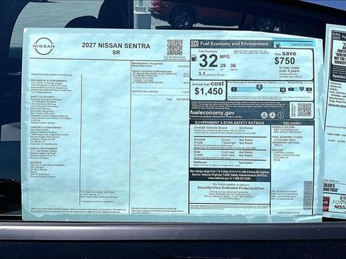 New 2027 Nissan Sentra SR w/ Floor Mat Package FWD image 13