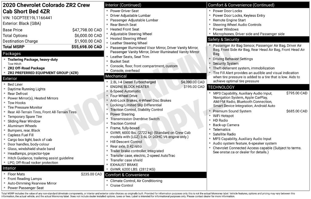 Used 2020 Chevrolet Colorado ZR2 AWD/4WD image 2
