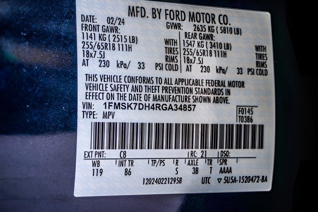 Used 2024 Ford Explorer XLT RWD image 35