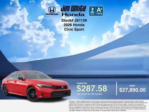 New 2026 Honda Civic Sport image 3