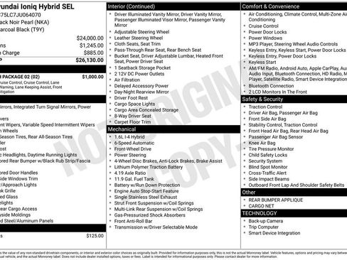 Used 2018 Hyundai Ioniq SEL w/ SEL Tech Package 02 image 13