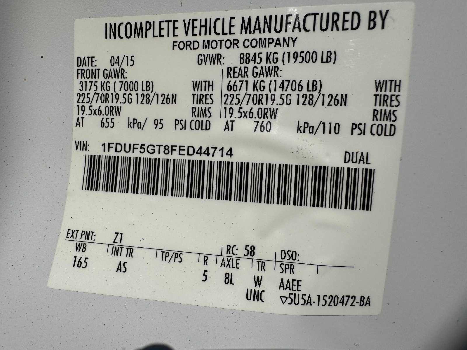 Used 2015 Ford F550 2WD Regular Cab Super Duty image 21