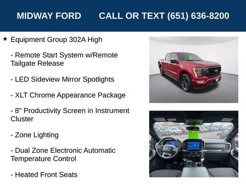 Used 2022 Ford F150 XLT w/ Equipment Group 302A High AWD/4WD image 13
