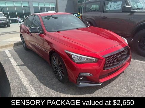 Used 2019 INFINITI Q50 Red Sport 400 w/ Sensory Package AWD/4WD image 3