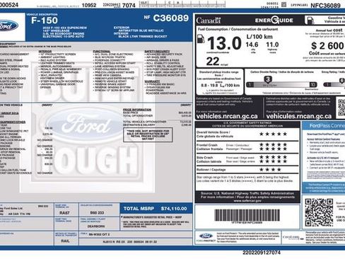 Certified 2022 Ford F150 Lariat w/ FX4 Off-Road Package image 36