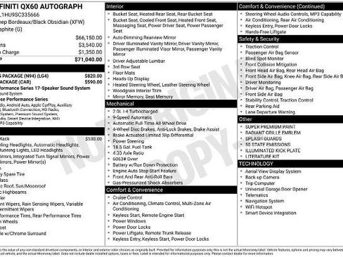 Certified 2025 INFINITI QX60 Autograph w/ Lighting Package (N94) AWD/4WD image 29