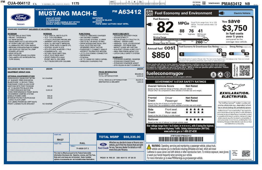 Used 2023 Ford Mustang Mach-E GT w/ GT Performance Edition AWD/4WD image 3
