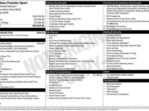 Used 2026 Subaru Forester Sport w/ Sport Package AWD/4WD image 6
