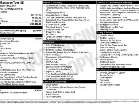 Used 2024 Volkswagen Taos SE w/ Panoramic Sunroof Package image 7