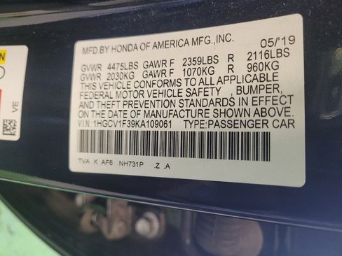 Used 2019 Honda Accord Sport image 33