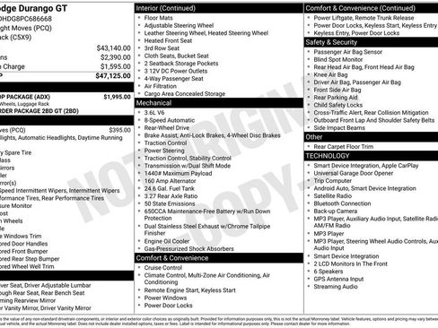 Used 2023 Dodge Durango GT w/ Blacktop Package RWD image 8