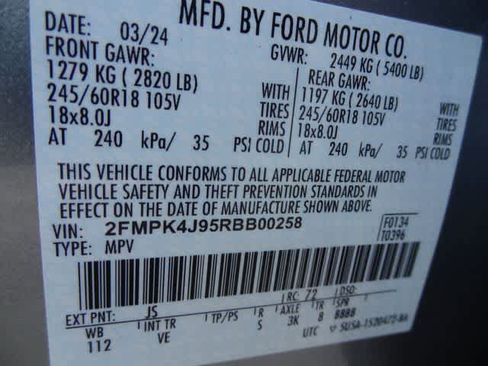 Certified 2024 Ford Edge SEL AWD/4WD image 38