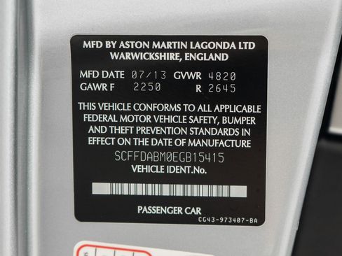 Used 2014 Aston Martin DB9 Volante image 20