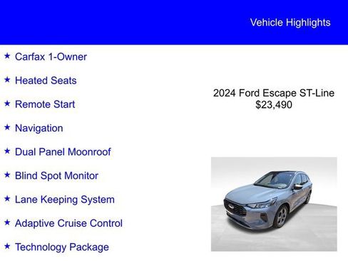 Used 2024 Ford Escape ST-Line w/ Tech Pack #1 image 2