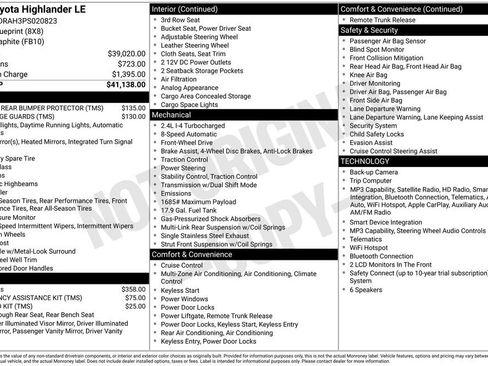 Used 2023 Toyota Highlander LE FWD image 12