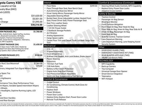 Used 2023 Toyota Camry XSE w/ Navigation Package FWD image 32