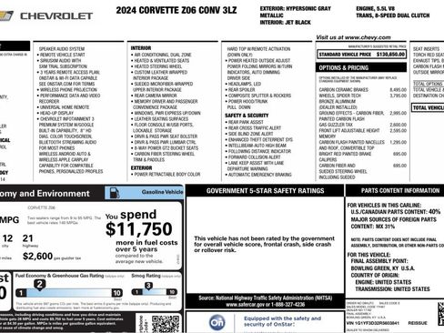 Used 2024 Chevrolet Corvette Z06 RWD image 16