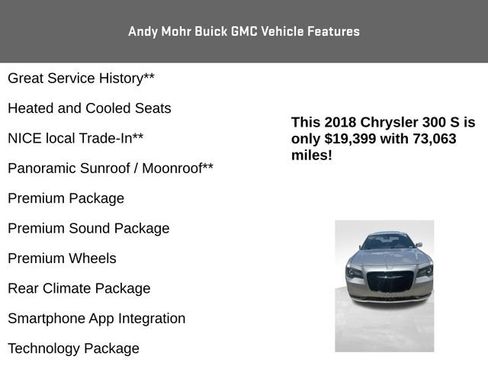 Used 2018 Chrysler 300 S w/ 300S Premium Group RWD image 8