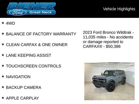 Used 2023 Ford Bronco Wildtrak image 9