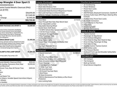 New 2025 Jeep Wrangler Sport S AWD/4WD image 5