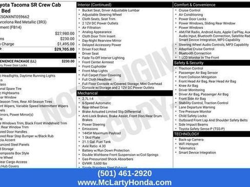 Used 2022 Toyota Tacoma SR w/ SR Convenience Package RWD image 19