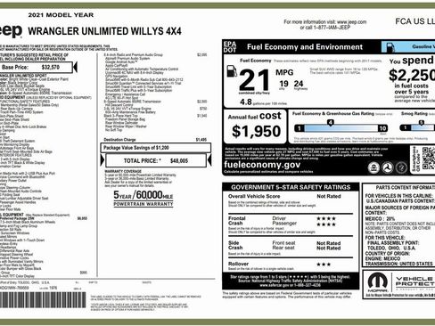 Used 2021 Jeep Wrangler Unlimited Sport image 2