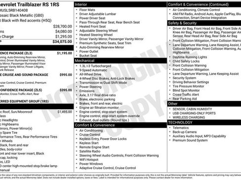 Used 2024 Chevrolet TrailBlazer RS w/ Convenience Package AWD/4WD image 3
