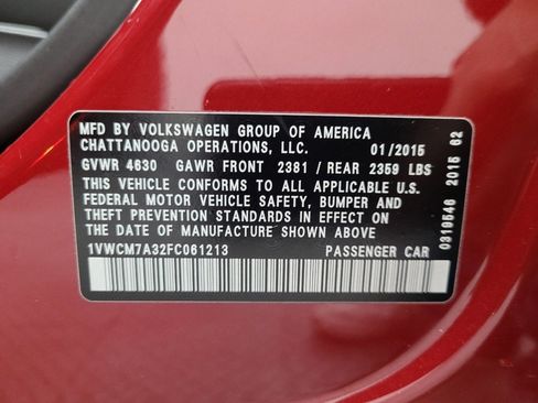 Used 2015 Volkswagen Passat 3.6 SEL Premium image 33