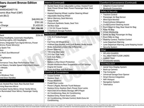 Used 2025 Subaru Ascent Bronze Edition image 6