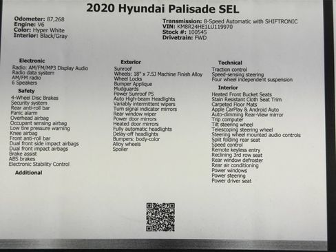 Used 2020 Hyundai Palisade SEL FWD image 49