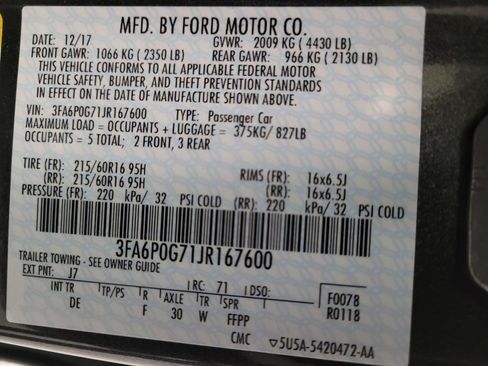 Used 2018 Ford Fusion S image 33