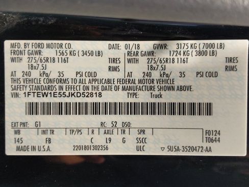 Used 2018 Ford F150 XLT w/ Equipment Group 302A Luxury AWD/4WD image 33
