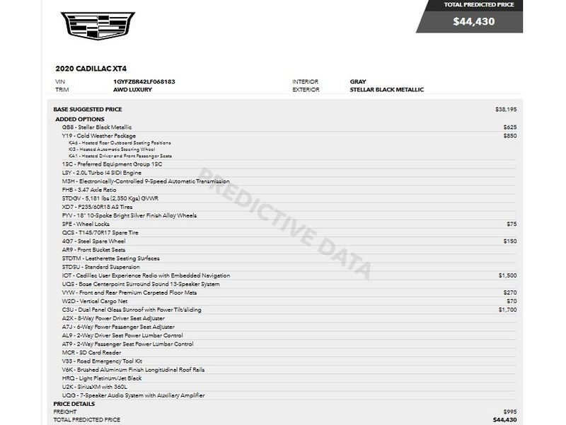 Used 2020 Cadillac XT4 Luxury w/ Cold Weather Package AWD/4WD image 9