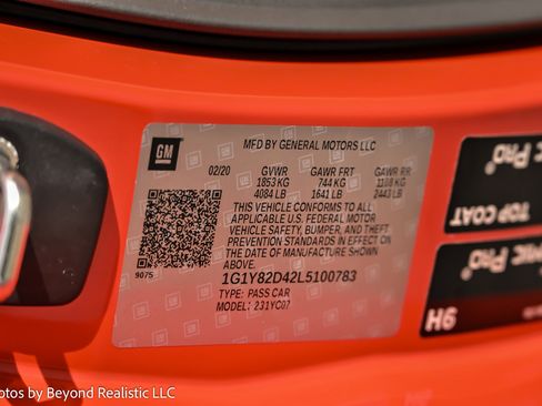 Used 2020 Chevrolet Corvette Stingray Premium Cpe w/ 3LT Preferred Equipment Group image 49