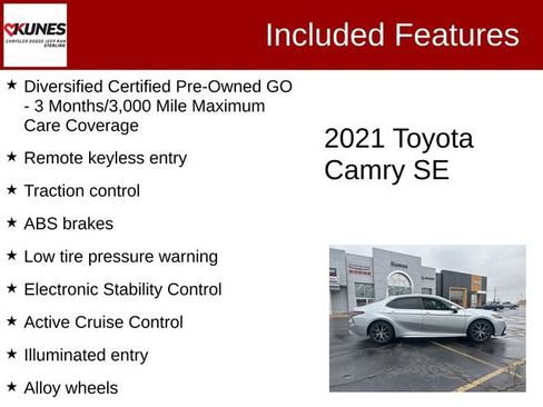 Used 2021 Toyota Camry SE image 2