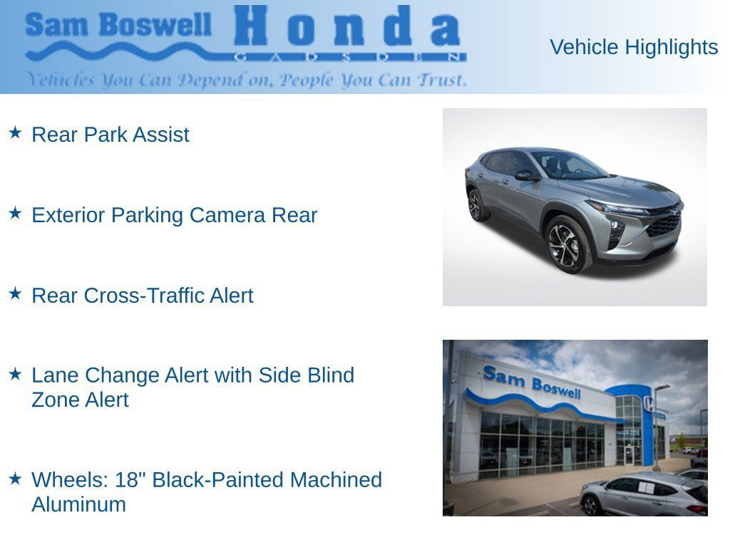 Used 2025 Chevrolet Trax RS w/ Sunroof Package FWD image 7