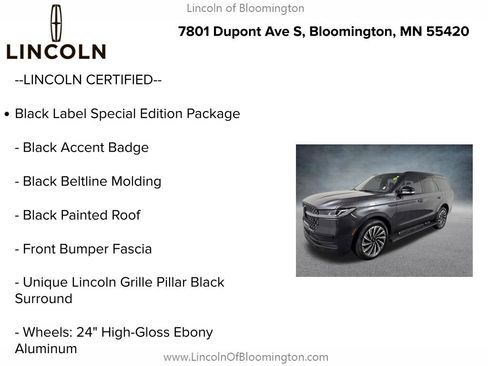 Used 2025 Lincoln Navigator Black Label AWD/4WD image 6