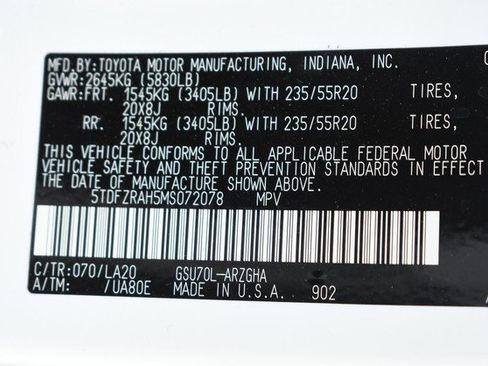 Certified 2021 Toyota Highlander Platinum image 35