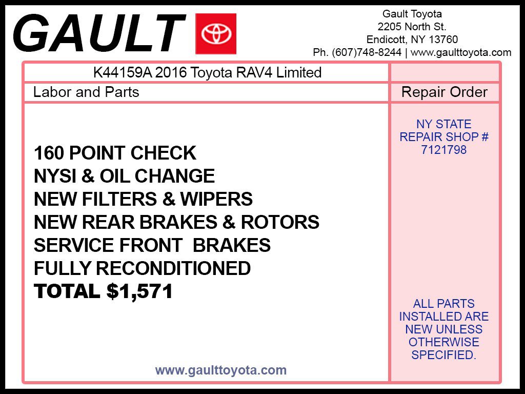 Used 2016 Toyota RAV4 Limited w/ Advanced Technology Package AWD/4WD image 2