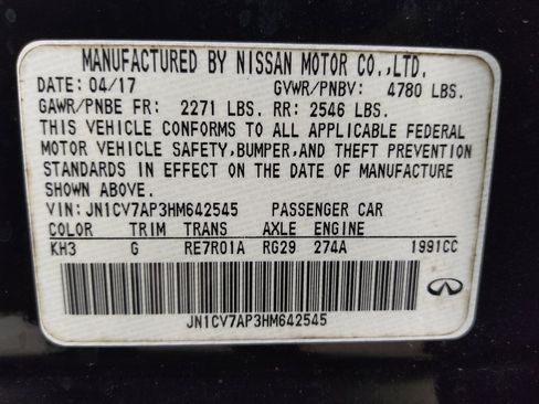 Used 2017 INFINITI Q50 2.0t w/ Moonroof Package RWD image 33