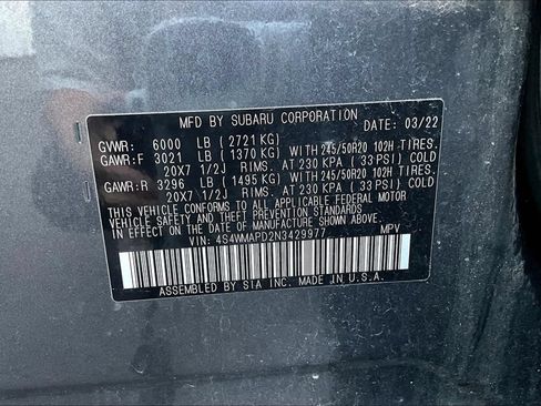 Used 2022 Subaru Ascent Limited w/ Technology Package AWD/4WD image 17