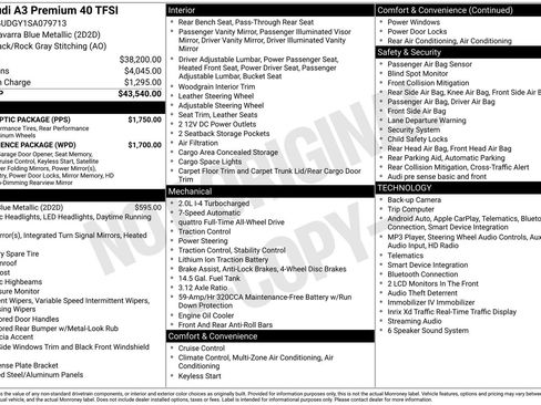 Used 2025 Audi A3 2.0T Premium w/ Black Optic Package AWD/4WD image 36