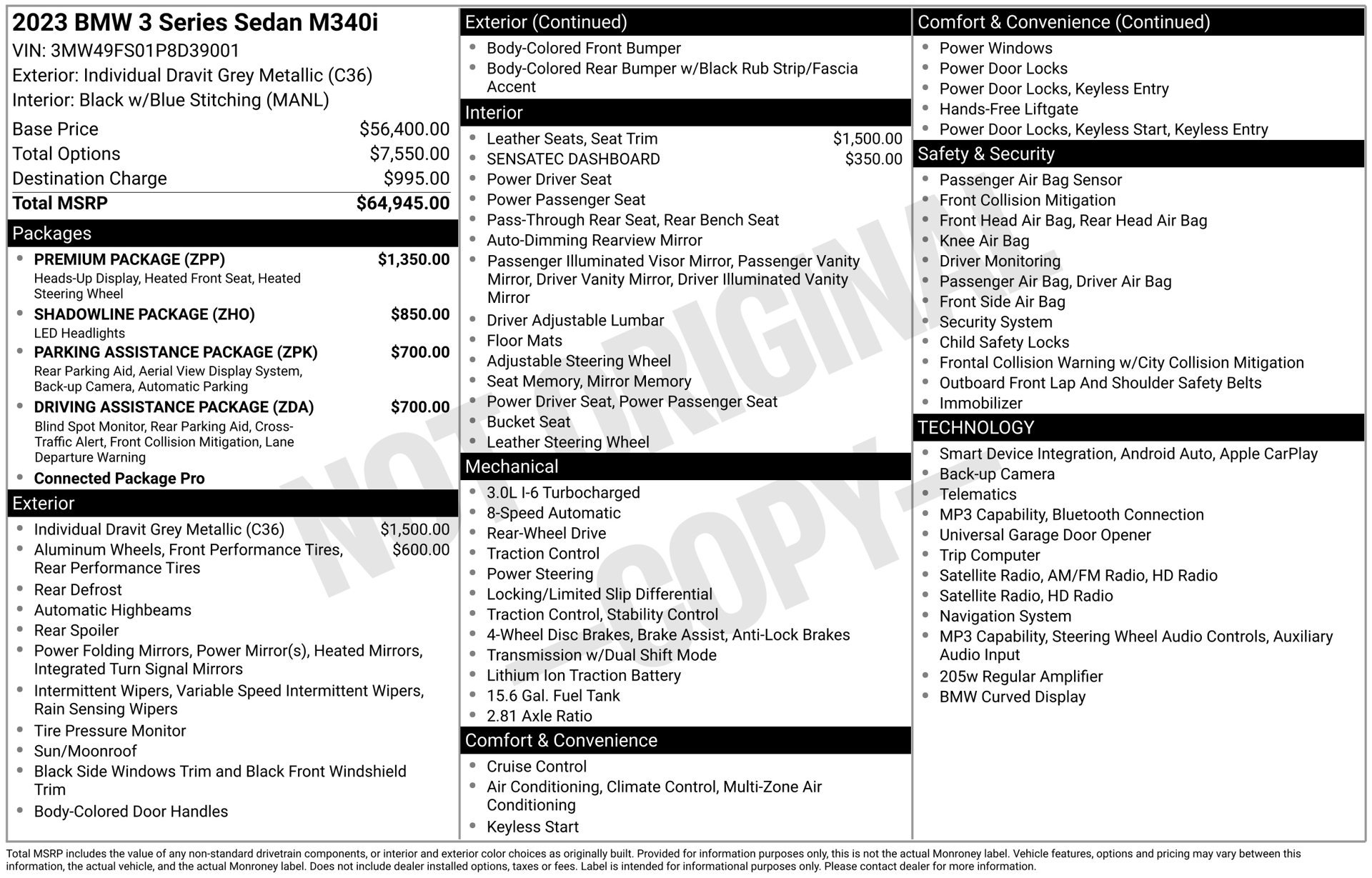 Used 2023 BMW M340i w/ Premium Package RWD image 20