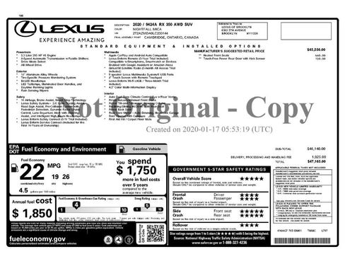 Used 2020 Lexus RX 350 AWD image 2