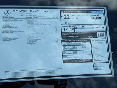 New 2026 Mercedes-Benz C 43 AMG C 43 AMGﾮ image 9