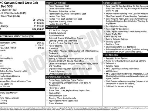 Used 2024 GMC Canyon Denali AWD/4WD image 53