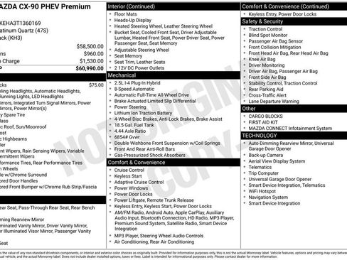 New 2026 MAZDA CX-90 Plug-In Hybrid w/ Premium Plus image 3